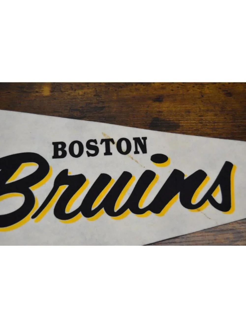 Vintage Boston Bruins NHL Pennant Hockey Memorabilia 30 inches